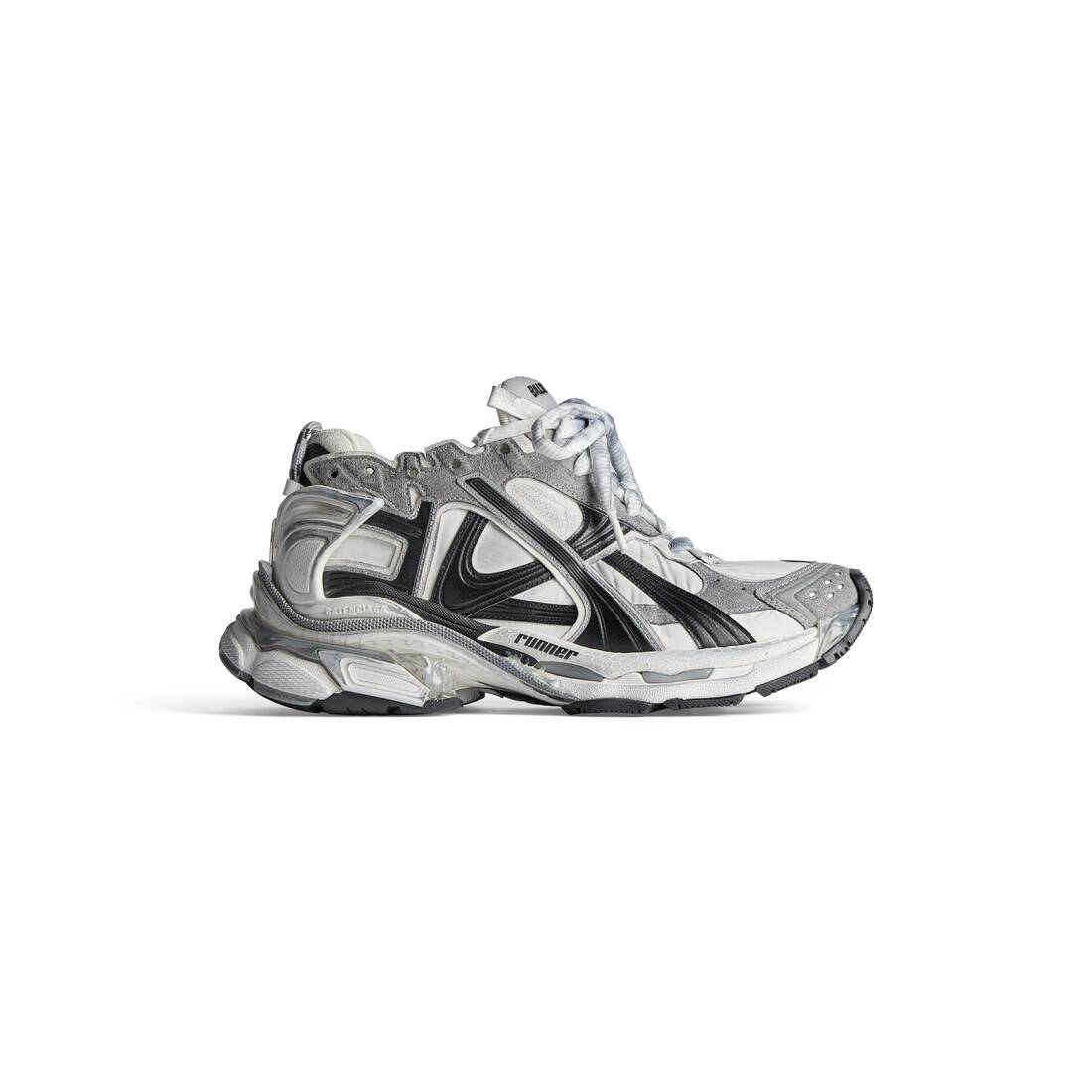 Men’s Runner Sneaker in Grey/white/black - Image 1